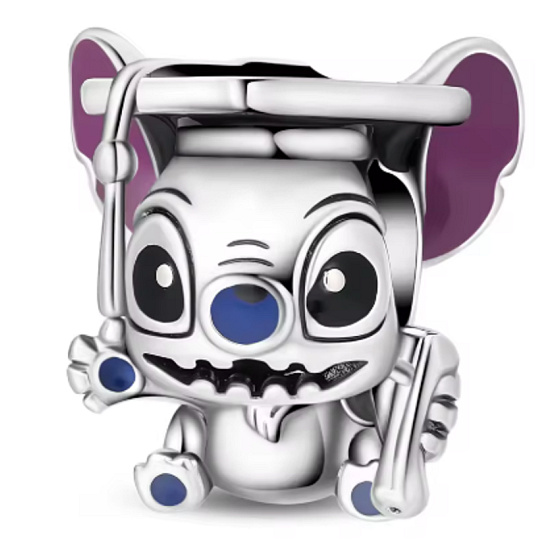 Charm Disney Lilo & Stitch – Stitch-Absolvent mit Diplom | Anhänger für Armband