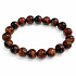 Rotes Tigerauge (Bullenauge) – elastisches Armband aus Naturstein, Kugel 10 mm, Symbol für Mut und Vitalität