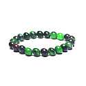 Anyolith / Rubin in Zoisit Armband elastisch Naturstein, Kugel 8 mm / 16-17 cm, entlastet in Zeiten der Traurigkeit