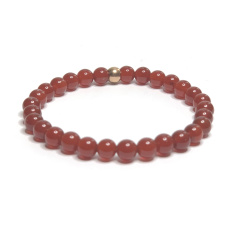 Achat rot Armband elastisch Naturstein, Perle 6 mm / 16-17 cm, fügt Rückstoß und Stärke