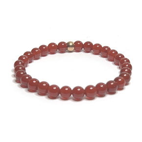 Achat rot Armband elastisch Naturstein, Perle 6 mm / 16-17 cm, fügt Rückstoß und Stärke