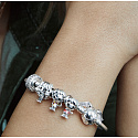 Sterling Silber 925 Harry Potter - Hedwig die Eule mit Brief, Anhänger für Armband