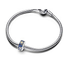 Charme Sterling Silber 925 Sonne, Stern und Mond, Stopper, Clip Perle auf Armband Natur