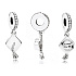 Charms Sterling Silber 925 Graduation - Graduation Cap - Harte Arbeit zahlt sich aus, Graduate Anhänger Armband