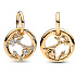Charm Sterling Silber 925 Gold plattiert Sternzeichen Fische, Anhänger für Armband