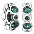 Charme Sterling Silber 925 Geburtstag Ring Mai, königlich grün, Perle auf Armband Zeichen