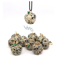 Jaspis Dalmatiner Apfel der Erkenntnis Anhänger, Naturstein 2,7 x 15 mm, Stein der positiven Energie Jaspis Dalmatiner Apfel der Erkenntnis Anhänger, Naturstein 2,7 x 15 mm, Stein der positiven Energie