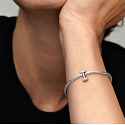Sterling Silber 925 Alphabet Buchstabe I, Perle für Armband