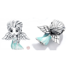 Charme Sterling Silber 925 Disney Ice Kingdom, Elsa, Perle auf Armband Film