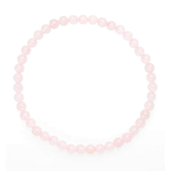 Rosie's Armband elastisch Naturstein, Kugel 4 mm / 19 cm, Liebe Stein
