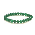 Jade Taiwan Facettenarmband elastischer Naturstein, Kugel 8 mm / 16-17 cm, Stein des Friedens