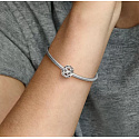 Charms Sterling Silber 925 Infinite Glow, Freundschaftsarmband Perle