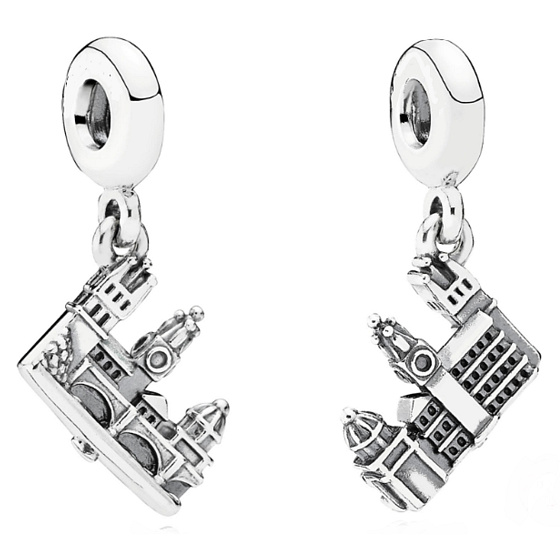 Sterling Silber 925 Prag Karlsbrücke, Reise-Armband-Anhänger