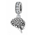 Charms Sterling Silber 925 Anatomische Biologie - Gehirn, Armbandanhänger, Symbol