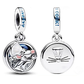Charm Sterling Silber 925 Disney Pixar Ratatouille 2in1, Film-Armband-Anhänger Charm Sterling Silber 925 Disney Pixar Ratatouille 2in1, Film-Armband-Anhänger