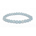 Aquamarin-Armband elastischer Naturstein, Kugel 6 mm / 16-17 cm, Seemannsstein, Heilkraft des Meeres