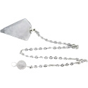 Kristallpendel Naturstein 2,5 cm + 18 cm Kette mit Perle, Steinen