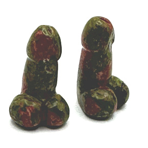 Unakite Penis für Glück, Naturstein zum Bauen ca. 3 cm, Stein des persönlichen Wachstums und der Visionen Unakite Penis für Glück, Naturstein zum Bauen ca. 3 cm, Stein des persönlichen Wachstums und der Visionen