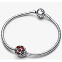 Sterling Silber 925 Marvel Spiderman über der Stadt, Armband Perle