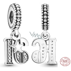 Charme Sterling Silber 925 18 Jahrestag, Anhänger am Armband Charme Sterling Silber 925 18 Jahrestag, Anhänger am Armband