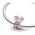 Charme Sterling Silber 925 Disney Mickey Mouse, Minnie Mouse und Geschenk, Perle auf Armband Weihnachten