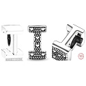Sterling Silber 925 Alphabet Buchstabe I, Perle für Armband