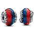Charme Sterling Silber 925 Game of Thrones Eis und Feuer Drache, doppelte Muranoglasperle auf Armband, Film
