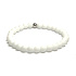 Achat weiß matt Armband elastisch Naturstein, Perle 6 mm / 16-17 cm, bietet Frieden und Ruhe