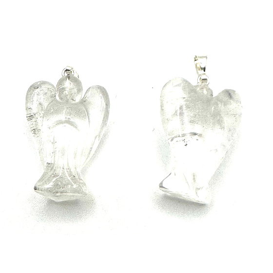 Crystal Angel Protector Anhänger Naturstein 25 mm, Stein Steine