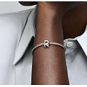 Sterling Silber 925 Alphabet Buchstabe R, Perle für Armband
