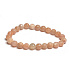 Sunstone Facette, Armband elastisch Naturstein, Perle 8 mm / 16-17 cm, verbirgt die Kraft der Sonne und Feuer