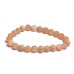 Sunstone Facette, Armband elastisch Naturstein, Perle 8 mm / 16-17 cm, verbirgt die Kraft der Sonne und Feuer