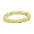 Jade gelbes Armband elastisch Naturstein, Kugel 8 mm / 16 - 17 cm
