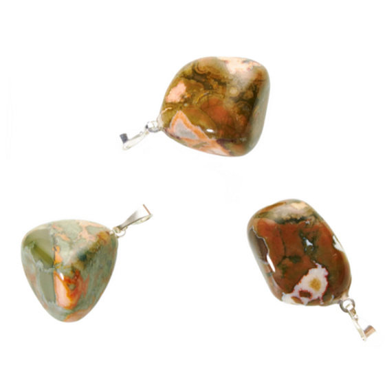 Ryolit Troml Anhänger Naturstein, 2,2-3 cm, 1 Stück, Stein aus klarem Bewusstsein