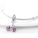 Sterling Silber 925 Gymnastikhantel, Sportarmband-Anhänger