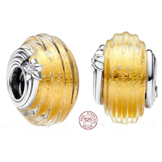 Charme Sterling Silber 925 Sternschnuppe Murano Glasperle auf Armband Universum