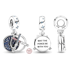 Charms Sterling Silber 925 Marvel Star Wars Lichtschwert 2in1, Armband Anhänger