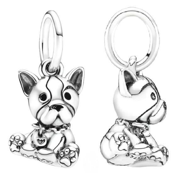 Charm Sterlingsilber 925 Hund - Französische Bulldogge, Anhänger für Armband Tier