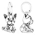 Charm Sterlingsilber 925 Hund - Französische Bulldogge, Anhänger für Armband Tier