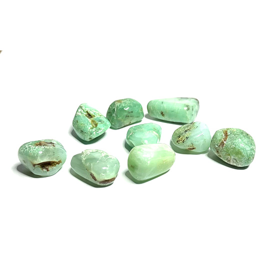 Chrysopras Getrommelter Naturstein mit Loch 3 x 2 cm unregelmäßige Form 1 Stück, Stein der Harmonie der Familienbeziehungen