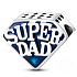 Sterling Silber 925 Super Dad, Perle auf Armband Familie