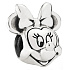 Charme Sterling Silber 925 Disney Minnie Porträt, Perle auf Armband