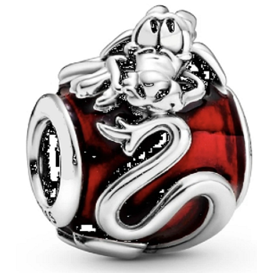 Charme Sterling Silber 925 Disney, Mushu, Mulan, Perle auf Armband Film
