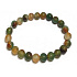 Achat Pfauenarmband elastisch Naturstein, Kugel 8 mm / 16 - 17 cm