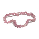 Turmalin Rubelit Armband elastisch gehackter Naturstein, 19 cm, Hüter der guten Laune