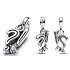Charms Sterling Silber 925 Ausrufezeichen und Fragezeichen - Mini Medaillon, Armband Anhänger