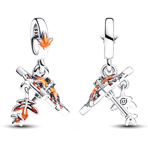 Charms Sterling Silber 925 King of Glory Gongsunli Regenschirm mit Ahornblatt Anhänger am Armband Symbol Charms Sterling Silber 925 King of Glory Gongsunli Regenschirm mit Ahornblatt Anhänger am Armband Symbol