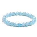 Aquamarin Armband elastischer Naturstein, Perle 8 mm / 16-17 cm, Seemannsstein, Heilkraft des Meeres