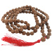 108 Mala Shiva Rudraksha, Meditationsschmuck, natürliche indische Samen, geknotet, elastisch, handgefertigt, Quaste 8 cm, Perle 7-8 mm