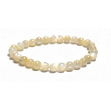 Elastisches Perlenarmband aus Naturmuschel, Kugel 6 mm / 16-17 cm, Symbol der Weiblichkeit